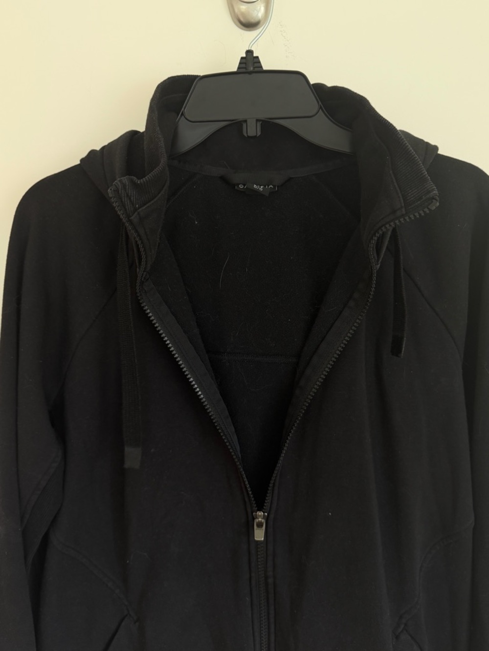 Athleta Triumph Black Full-Zip Scuba Style Hoodie large tall LT - Picture 7 of 8